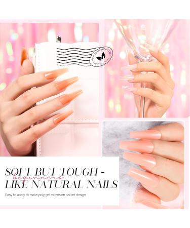 Morovan Poly Gel Nail Kit with 48W LED Lamp - 8 Pcs 0.5oz Poly Gel Set for Nail Extension - 33 Piece Nail Art Supplies - Buy Online on SooperMarket.com