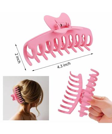 12 Pack Large Butterfly Hair Clips for Women & Girls - Non-slip Matte Banana Clips with Strong Hold - Fashion Hair Accessories - Buy Online on SooperMarket.com