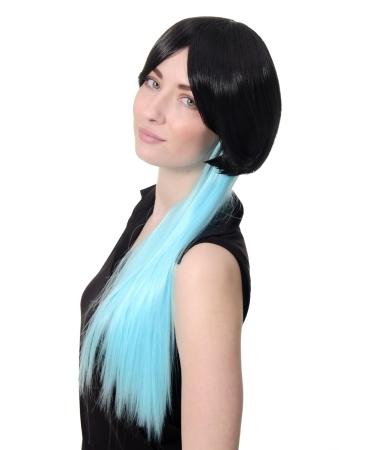 Buy WIG ME UP Sexy Girly Cosplay Wig - Black Bob & Long Light Blue Cyan Braid Ponytail SA074-2HTF2513 | International Shipping Available - Buy Online on SooperMarket.com