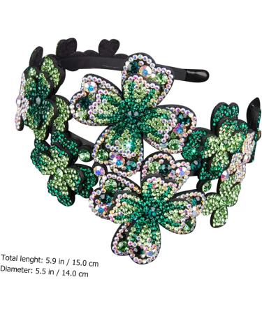 PLAFOPE Headband Headpiece Black Accessories for Women Flapper Hairband Halloween Hair Accessories Scrunchies Crystal Hairband Flapper Rhinestone Hairband Miss Leather Leaf Flowers - Buy Online on SooperMarket.com