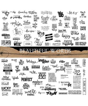 Doraking 90PCS Vintage Nice Words Sentences Sweet Happiness Stickers for Decoration Laptop Scrapbook Windows - Doraking No-Repeat Vintage Words Stickers Beautiful Words