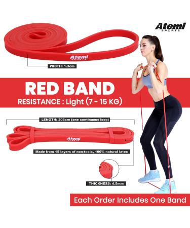 Resistance Pull Up Band for Strength Training | Exercise Loop Band for Men or Women | Home Workout Band - Red (7-15KG) - Buy Online on SooperMarket.com