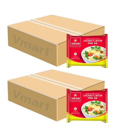 Vifon Vietnamese Style Instant Rice Noodles Chicken Flavour Pho Ga 60g (Pack of 60) 2 Case