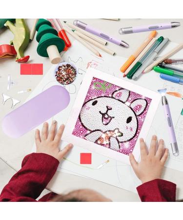 5D Diamond Painting LED Light Pen Kit - Rechargeable Art Accessory with 2 Light Modes, Glue, Clay & Storage Case - Purple - Buy Online on SooperMarket.com
