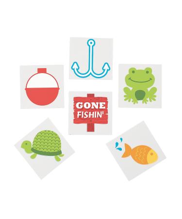 Little Fisherman Tattoos | 72 Pc | Gone Fishing Fish Party Favors