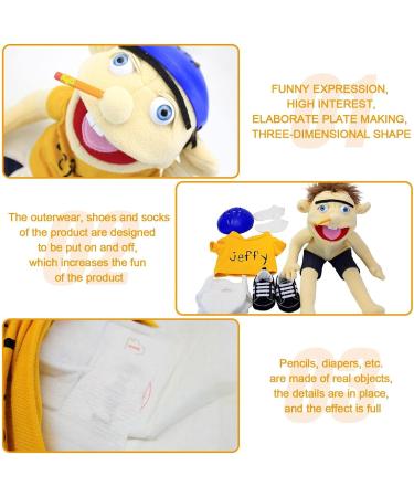 Jeffy Soft Plush Hand Puppet 58cm - Mischievous Funny Toy with Working Mouth | Perfect Gift for Kids - Birthday, Christmas, Halloween | Ideal for Play House and Teaching Preschool - Buy Online on SooperMarket.com