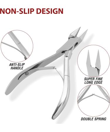 INGROWN Toe Nail Clippers Nippers Cutters Flame Point Podiatry Instrument 5" Professional Thick Toe Nail Chiropody - Buy Online on SooperMarket.com