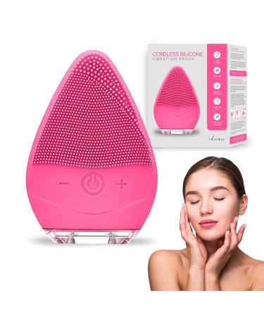 Edicare facial cleaning brush facial care electrical massage device for deep cleaning anti-aging and peeling waterproof (pink) pink 1 piece (1 Pack)