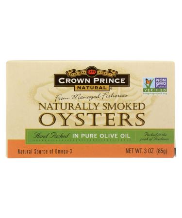 Crown Prince Natural Smoked Oysters In Olive Oil 3 oz (85 g)