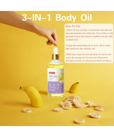 2 Pack Body Banana Juice Oil - Hydrating Vitamin C & E After Shower Moisturizer for Women - International Shipping - Buy Online on SooperMarket.com
