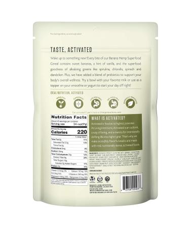 Organic Banana Hemp Superfood Cereal - Gluten Free, Non-GMO, Vegan, Paleo - 9oz | Living Intentions - Buy Online on SooperMarket.com