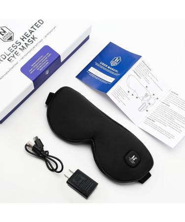 Aroma Season Cordless Heated Eye Mask - Warm Compress for Dry Eyes Styes & Blepharitis | Moist Heat Treatment Gift for Men & Women (Black - Buy Online on SooperMarket.com