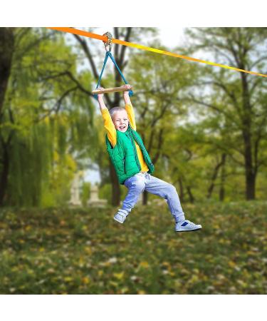 Hooroor Slackline Pulley with 52FT Zipline & Monkey Bar - Ninja Warrior Obstacle Course for Kids & Adults - Outdoor Toys Playset for Backyard Jungle Gym - Buy Online on SooperMarket.com