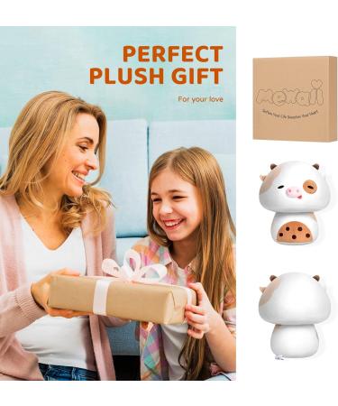 Mewaii 14'' Cow Mushroom Plushie Toy - Cuddly Milk Tea Cow Stuffed Animal for Kids | Soft and Squishy 14 Inch Plush - Buy Online on SooperMarket.com