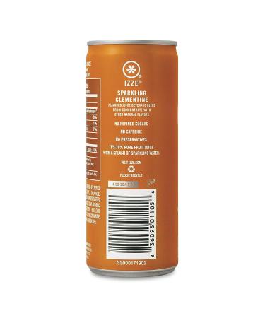 IZZE Sparkling Juice Clementine 8.4 Fl Oz (12 Pack) - Buy Online on SooperMarket.com