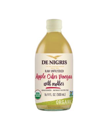 De Nigris Organic Apple Cider Vinegar Raw & Unfiltered 16,9 Oz (500ml) | Apple Cider Vinegar With Mother A Source Of Functional Elements For The Balance Of Metabolism | Apple Cider Vinegar Organic