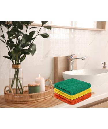Tukasa Linens 16 Pack Cotton Washcloths - 12x12 Inches - Highly Absorbent Face and Body Towels - Multipurpose and Lightweight - Travel and Bath Towel - Multi-Color - Buy Online on SooperMarket.com