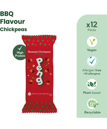 Peng Roasted Chickpeas Snack (12 x 30g) - BBQ Flavor | High Protein & Plant-Based - Buy Online on SooperMarket.com