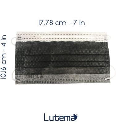 3-Ply Black Disposable Face Mask (50pcs) - Made in USA - Elastic Ear Loop | Non-Woven Polypropylene | Blocks Dust & Air Pollution - For Business and Personal Care - Buy Online on SooperMarket.com