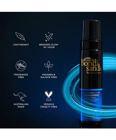 Bondi Sands 1 Hour Express Self Tanning Foam | Fragrance-Free Lightweight Self-Tanner | 6.76 fl oz - Buy Online on SooperMarket.com