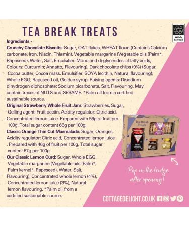 Cottage Delight - Tea Break Treats - Original Strawberry Whole Fruit Jam 340g - Crunchy Chocolate Biscuits 150g - Our Classic Lemon Curd 105g - Classic Orange Thin Cut Marmalade 113g - Buy Online on SooperMarket.com