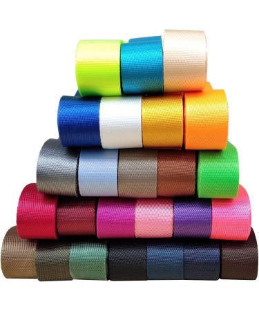Yo-Yo2015 Nylon Webbing 3/4 Inch 100 Yards 25 Mixed Colors Durable Flat Nylon Webbing Strap for Backpack Cargo Strap Pet Leash or Collar Gardening Craft (100 Yards  3/4 Inch) - Buy Online on SooperMarket.com