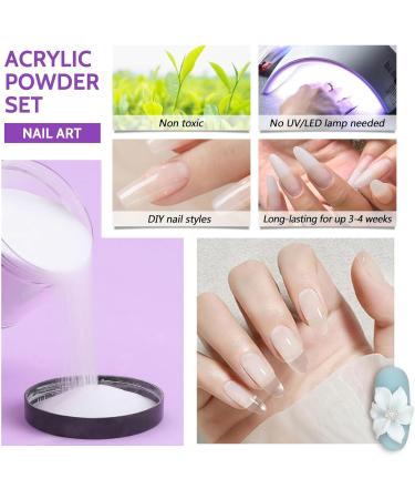 TBeautfave Pink Acrylic Powder Acrylic Powder and Liquid Set Polymer For Acrylic Nail Extension Carving Acrylic Nail Kit Acrylic Nail Brush Nail Art Starter Kit For Nail Art Salon Home DIY - Buy Online on SooperMarket.com
