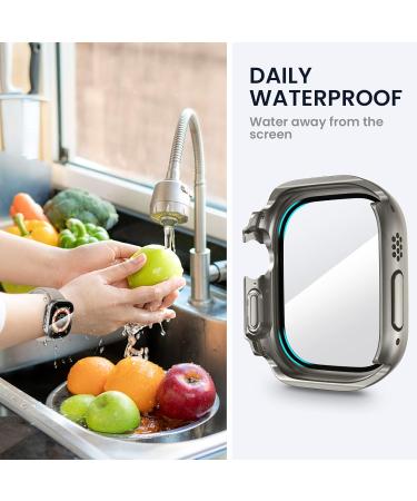Tensea Waterproof Apple Watch 49mm Screen Protector Case with Tempered Glass Film - Sweatproof Protective Cover for Men and Women - Buy Online on SooperMarket.com