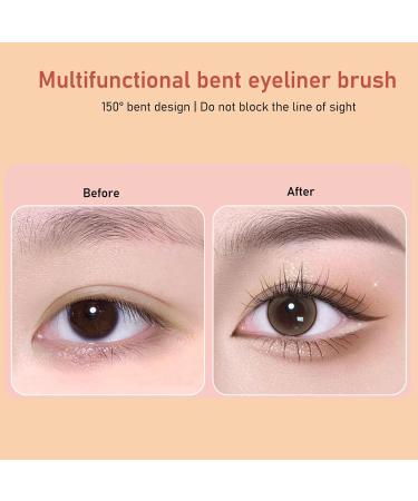 Bent Liner Makeup Brush Brush for Gel or Powder Application Vegan Cruelty Soft Fiber Hair with Wet and Dry Dual Use - Buy Online on SooperMarket.com