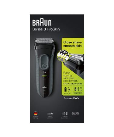 Braun Electric Razor for Men - Rechargeable Foil Shaver 3000s - Black 4-Piece Set - Buy Online on SooperMarket.com