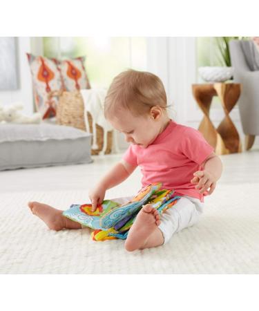 Fisher-Price FGJ40 Little Play Book - Soft Baby Book with Removable Toy | Multicolor Baby Toy from Birth | Perfect Gift for Infants - Buy Online on SooperMarket.com