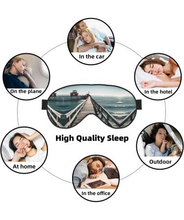 Buy SSIMOO Coastal Pier Soft Sleep Eye Mask - Female Breathable Travel Eye Patch for Relaxation - Perfect for Restful Sleep - Buy Online on SooperMarket.com