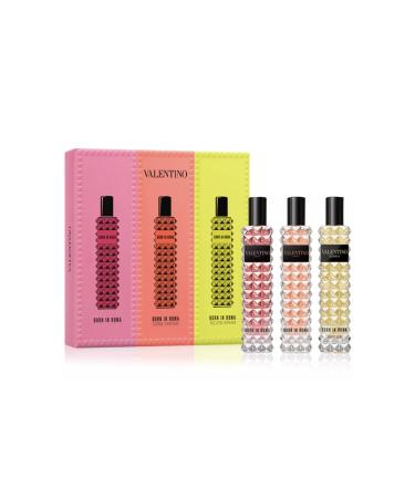 Valentino Donna Born in Roma Travel Spray Perfume Discovery Set 0.33 Fl Oz (Pack of 3)