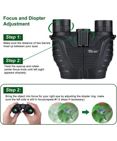15x25 Waterproof Binoculars for Adults & Kids | Low Light Night Vision | Durable & Clear for Outdoor Sports, Concerts, Bird Watching - Black - Buy Online on SooperMarket.com