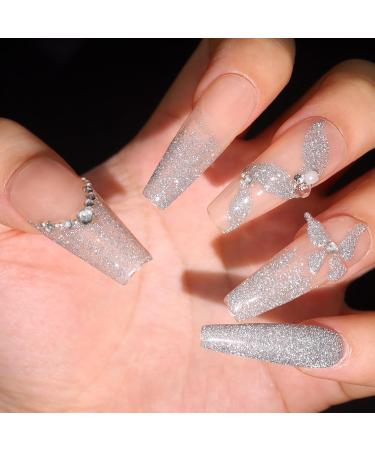 Allstarry Reflective Glitter Gel Nail Polish - 15ml Shimmer & Sparkle for Nail Art & Manicure - UV LED Soak Off - Silver for Parties & Weddings - Buy Online on SooperMarket.com