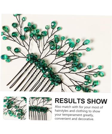 Mikinona Green Branches and Leaves Hair Comb Leaf Comb Hairpin Wedding Comb Hairpin Wedding Crystal Hair Decor Wedding Headdress Crystal Leaf Headdress Crystal Comb Hairpin Leaf Hair Comb - Buy Online on SooperMarket.com