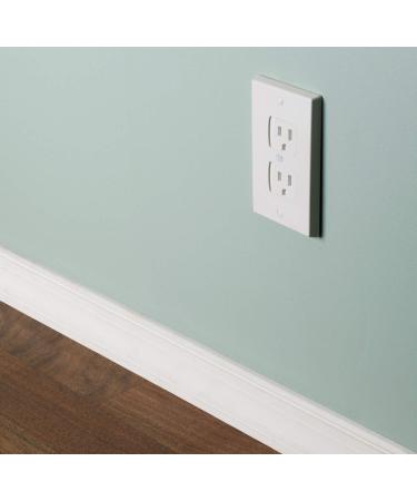 Ziz Home Self-Closing Childproof Outlet Covers | 4 Pack | White | Universal Electric Outlet Cover - Baby Proof Kit - Child Safety Wall Socket Plug - Durable ABS Plastic - Protection | Proofing - Buy Online on SooperMarket.com