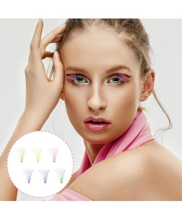 Colored Lash Extensions - 120 Pcs Wispy DIY Rainbow Eyelashes Kit | 14/16mm Mixed Colorful Lashes for Beginners - Buy Online on SooperMarket.com