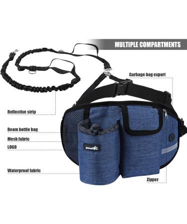 Pecute Jogging Leash for Dogs - Elastic Running Leash with Belly Belt for Large & Medium Dogs Supports Up to 110kg Convenient Belt Bag - Ideal for Jogging & Running - Buy Online on SooperMarket.com