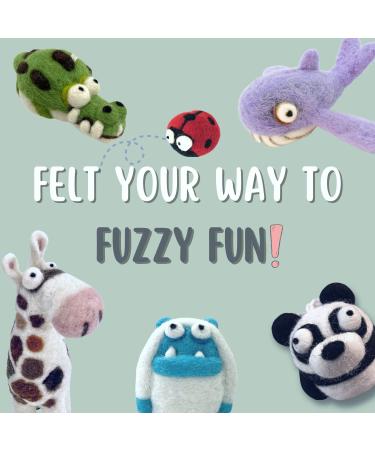 Woolbuddy Needle Felting Kit - Beginner Craft Kit with Tools, 40 Colored Wool, Instruction - for Adults and Kids - Buy Online on SooperMarket.com