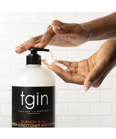 TGIN Quench 3-in-1 Co-Wash Conditioner & Detangler for Dry & Curly Hair - 13 oz - Buy Online on SooperMarket.com