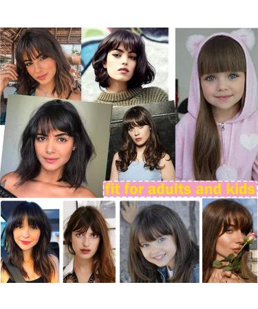 Clip in Bangs Fringe Hair Extensions Thick Full Neat Front Bangs Extension Ombre mix Hair 2 Clips on Bangs Hairpieces Accessories Light Ash Brown mix Bleach Blonde - Buy Online on SooperMarket.com