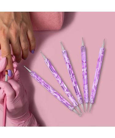 Toseky Nail Liner Brushes | Nail Liner Brush Dotting Pen Double Ended Multifunctional Nail Brushes Miniature Painting Brushes Nail Liner Brush Dotting Pen Purple - Buy Online on SooperMarket.com