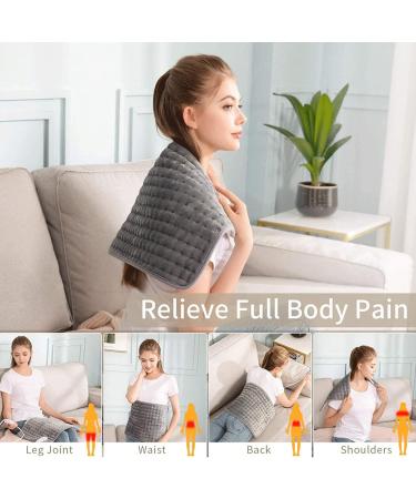 Electric Heating Blanket 60x30 cm - Underbed Heater Thermal Cushion for Cramps Pain Relief & Comfort - 6 Heat Settings EU Connector - Buy Online on SooperMarket.com