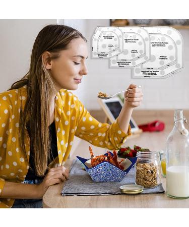 Clear Acrylic Bowl Cozy Template Set - 3 Sizes | DIY Kitchen Art Craft - Buy Online on SooperMarket.com