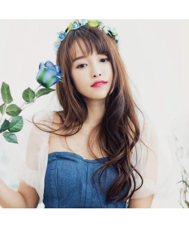 1pc Wig Air Bangs Ladies Tops Curly Human Hair Wig Tops for Women Bangs Hair Clip Human Hair Topper Curly Wigs Hair Hair Extensions Clip-on Woman High Temperature Wire Edge - Buy Online on SooperMarket.com