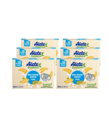 Alete deliberately milk-cereal meal vanilla from the 10th month ready-to-drink baby food with vanilla aroma practical replacement for baby porridge warm or cold 6 x 400 ml (2 x 200 ml)