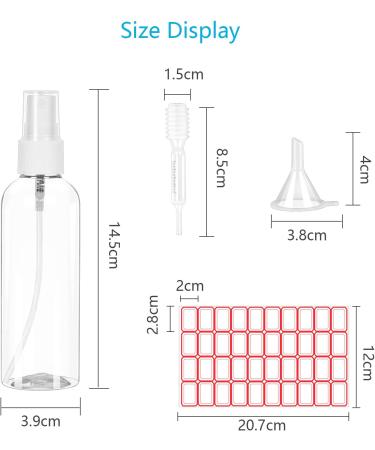 Airsmall 100ml Leak-Proof Travel Spray Bottle - Atomizer for Cosmetics Disinfection & More | Includes Funnel & Pipette - Buy Online on SooperMarket.com