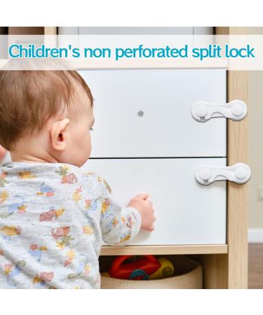 10 Pcs Kitchen Cupboard Locks for Children Adhesive Safety Locks for Cupboards Baby Locks Cupboard Child Locks Baby Safety Locks Suitable for Wardrobe Cupboard Drawer and Refrigerators - Buy Online on SooperMarket.com