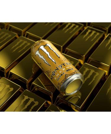 Monster Energy Ultra Gold Carbonated Energy Drink | L-Carnitine + Taurine + Zero Sugar 16.91 fl oz / 500 ml 12 Pack - Buy Online on SooperMarket.com